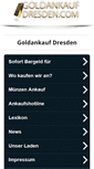 Mobile Screenshot of goldankauf-dresden.com
